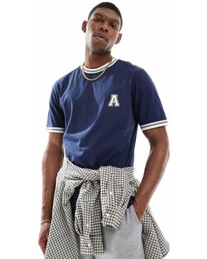 Another Influence Graphic Ringer T-Shirt - Blue