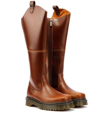 Dr. Martens Dr. Martens Amaayah Hi Leather Tan Boots - Brown