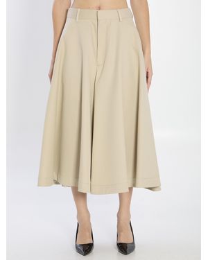 Bottega Veneta Culotte Trousers - Natural