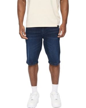 Crosshatch Hammersmith Denim Shorts (Dark Wash) - Blue