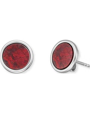 Engelsrufer Ere-Rj-St Ladies Powerful Stone Earrings Sterling - Red