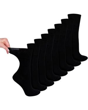 Dr.Socks 8 Pairs Ladies Bamboo Diabetic Socks - Black