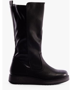 Heavenly Feet Luna Tall Boots Faux Leather - Black