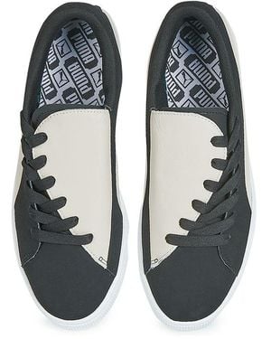 PUMA Trainers Leather Lace Up Trainers Ladies Slip On Party Shoes New - Metallic