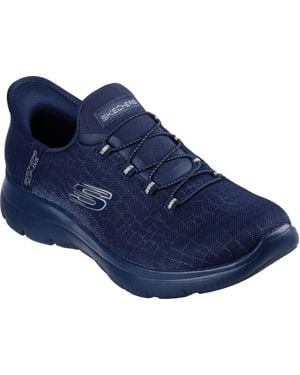 Skechers Summits Classy Night Textile Dark Trainers - Blue
