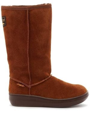 Rocket Dog Sugardaddy /Ladies Leather Pull On Boot - Brown