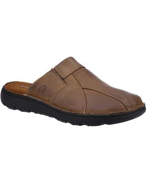 Hush Puppies Carson Leather Mules - Brown