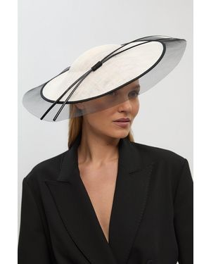 Karen Millen Layered Mesh Detail Headband Fascinator - Black