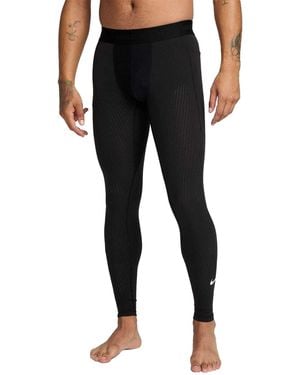 Nike Recovery-Leggings Met Verticale Strepen Wit) - Zwart