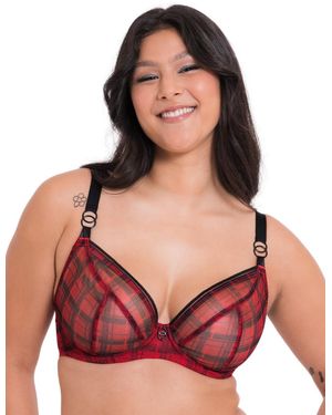 Curvy Kate Ck5711 Lifestyle Print Plunge Bra - Red