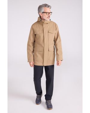 Mountain Warehouse 'Rushes' Waterproof Jacket With Popper Fastening Everyday Adventure Coat - Natural