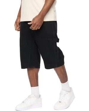 Crosshatch Teleman Denim Shorts Cotton - Black