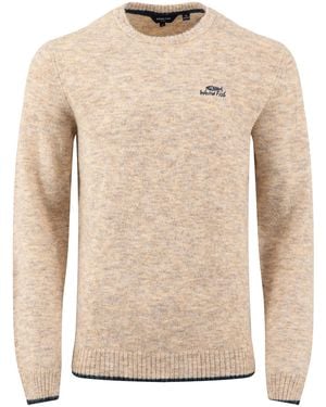 Weird Fish Gorleston Crew Neck Sweatshirt - Natural