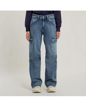 G-Star G-Star Raw Eve Low Wide Leg Cargo Trousers - Blue