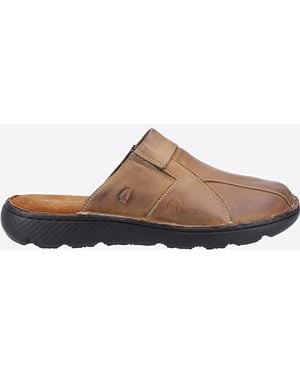 Hush Puppies Carson Mule Leather Sandal - Brown