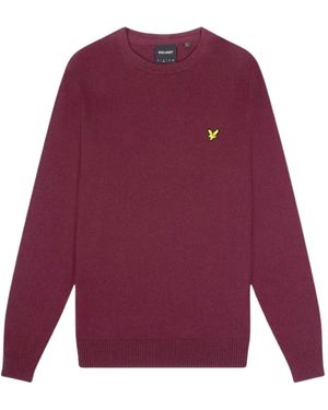 Lyle & Scott Brand Logo Jumper Cotton - Purple