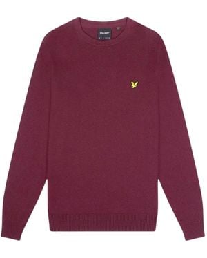 Lyle & Scott Brand Logo Jumper Cotton - Purple