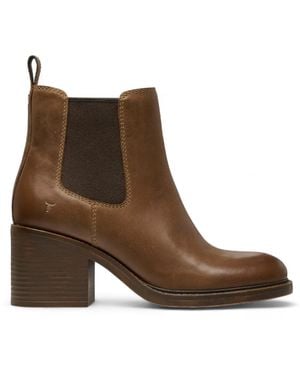Windsor Smith Classic Leather Platform Ankle Chelsea Boots - Brown