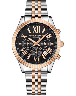 Anthony James Hand Assembled Limited Edition Chrono Sports Two Tone - Metallic
