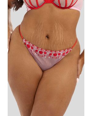 squish. Charli Embroide Thong - Pink