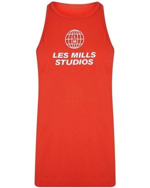 Reebok Crew Neck Sleeveless Globe Tank - Red