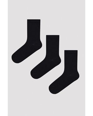 Penti 3-Pack Ribbed Crew Socks - Black