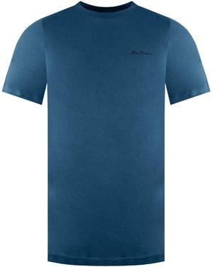 Ben Sherman Small Logo T-Shirt Cotton - Blue
