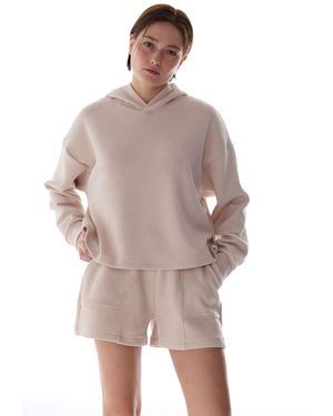 Penti Oversized Knit Hoodie - Brown