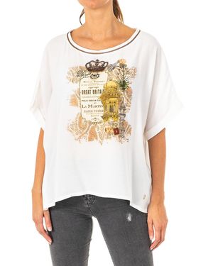 La Martina Short Sleeve Round Neck T-Shirt Lwre32 - White