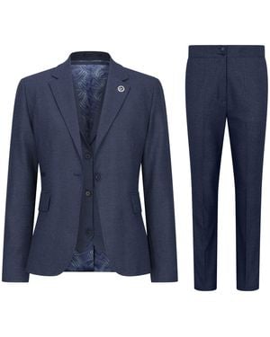 TruClothing Three-Piece Tailored Fit Suit - Blue