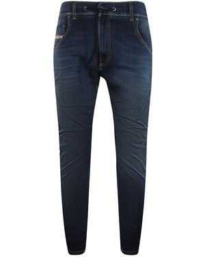 DIESEL Krooley-E-Ne Dark Jong Jeans Cotton - Blue