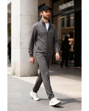 TOMMY LIFE Zip-Collar Sweatshirt And Trousers Set - Black