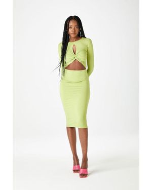 Urban Bliss Bali Twist Cut Out Dress - Green