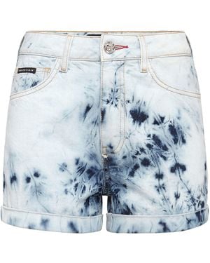 Philipp Plein Denim Shorts - Blauw