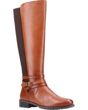 Hush Puppies Ladies Vanessa Leather Calf Boots - Brown