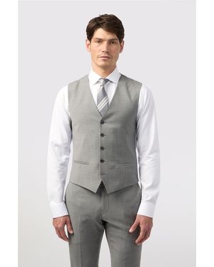 Alexandre Silver Label Single Breasted Five Button V-Neck Tailored Suit Waistcoat - Grey