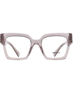 Miu Miu Square Transparent Mauve Mu04Uv - Brown