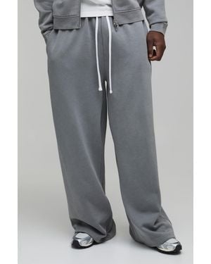 BoohooMAN Tall Essential Washed Extreme Wide Leg Jogger - Grey