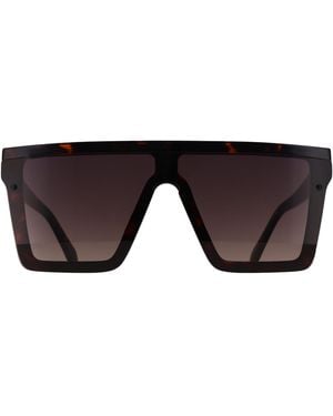 Quay Shield Tortoise Smoke Taupe Gradient Hindsight - Black