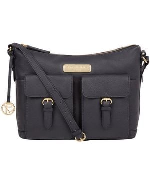 Pure Luxuries 'Jenna' Leather Shoulder Bag - Blue