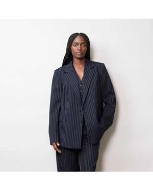 Albaray Pinstripe Jacket - Blue
