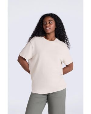 Mountain Warehouse 'Grace' Heavyweight T-Shirt 100% Cotton Casual Short Sleeve Summer Top - White