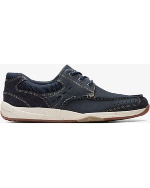 Clarks Allston Edge Nubuck Shoes - Blue