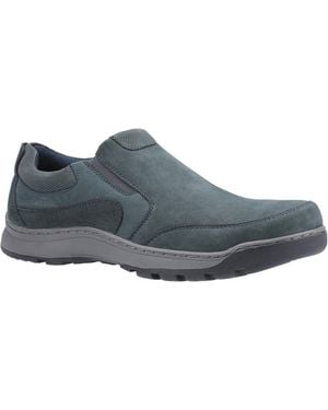 Hush Puppies Jasper Slip On Padded Memory Foam Trainers - Grey