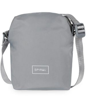 Spiral Accessories Rectangle Cross Body Bag With Hardware - Grey