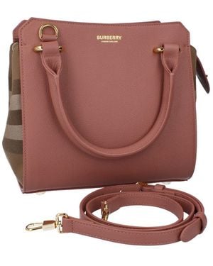 Burberry Banwell Mx Handbag Dark Rosewood - Pink