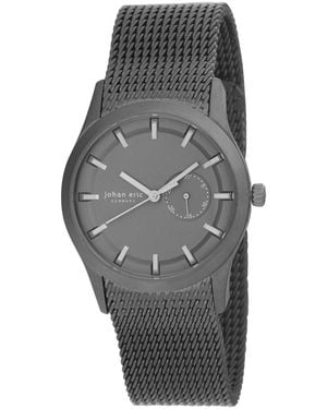 Johan Eric Agers¸ Dial W Date Sub-Dial Watch, Ip Case & Mesh Bracelet Stainless Steel - Grey