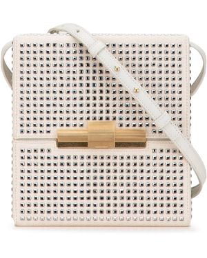 Bottega Veneta The Pouch Crystalembellished Canvas Crossbody - White