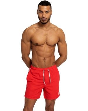 Umbro Taped Swim Shorts (Vermillion) - Red