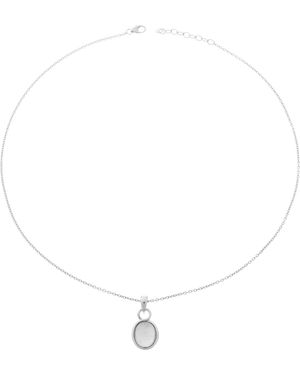 Orphelia 925 Sterling Chain With Pendant - White